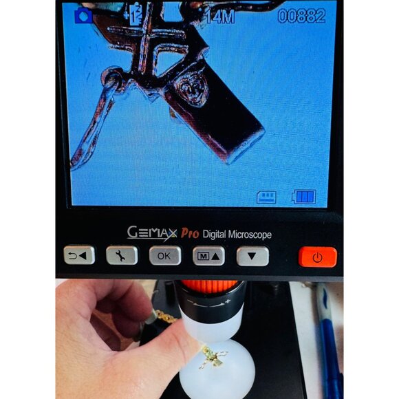 Sterling Silver 925 Gold Tone X Link Tennis Bracelet with White Crystals, 7.5" - Picture 7 of 8